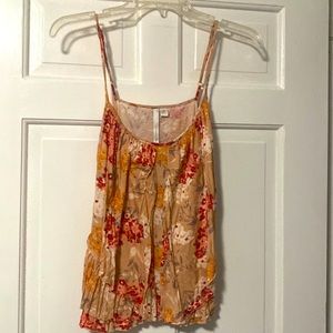 Orange multi colored tank